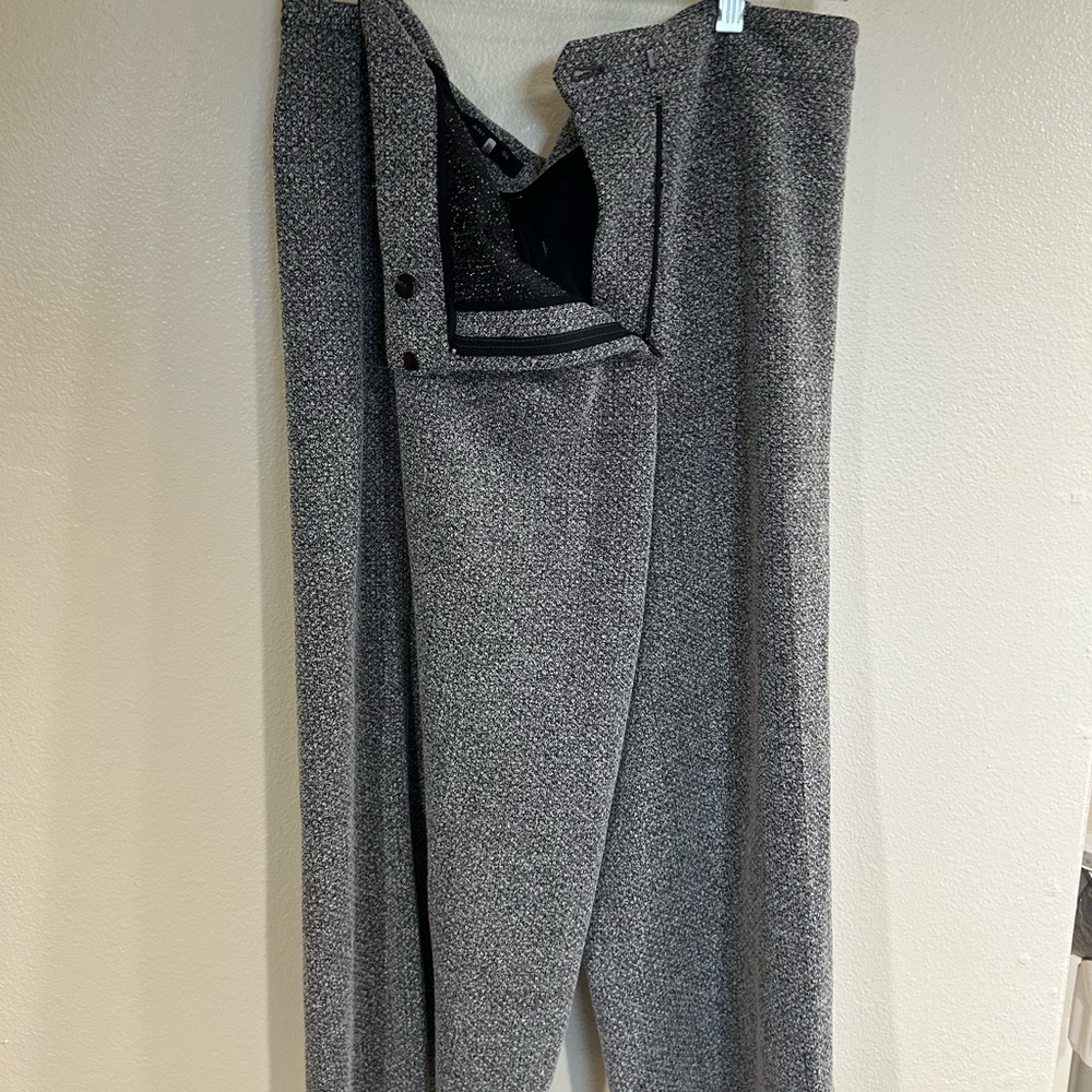 Ann Taylor gray slacks 16P wide cropped